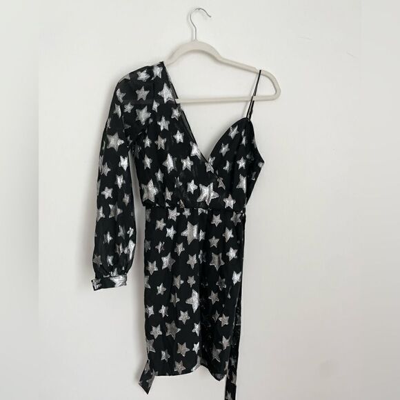 FOR  LOVE  &  LEMONS x REVOLVE One Shoulder Dress Star Metallic - Picture 6 of 9